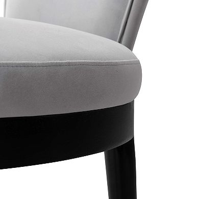 MANHATTAN COMFORT Carrington Modern Velvet Upholstered Dining Armchair