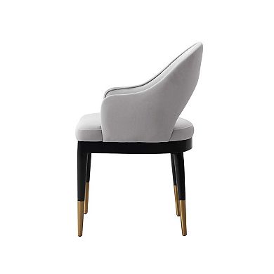 MANHATTAN COMFORT Carrington Modern Velvet Upholstered Dining Armchair