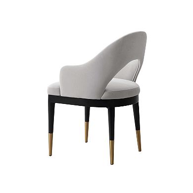 MANHATTAN COMFORT Carrington Modern Velvet Upholstered Dining Armchair