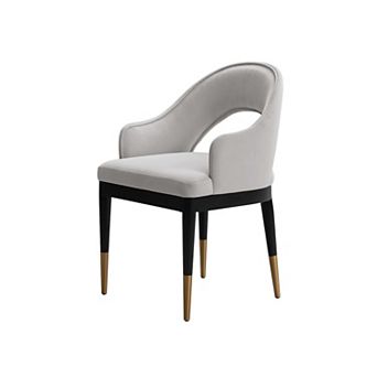 MANHATTAN COMFORT Carrington Modern Velvet Upholstered Dining Armchair