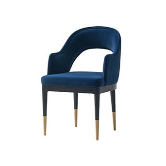 MANHATTAN COMFORT Carrington Modern Velvet Upholstered Dining Armchair