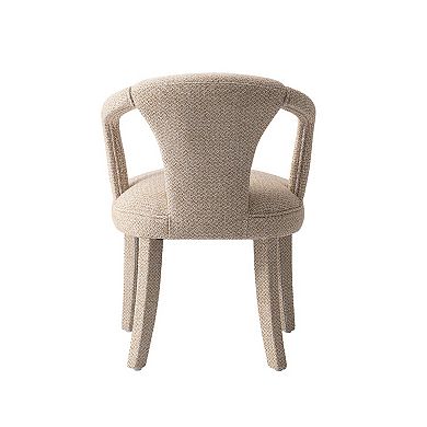 MANHATTAN COMFORT Palmer Modern Tweed Upholstered Dining Armchair (Set of 2)
