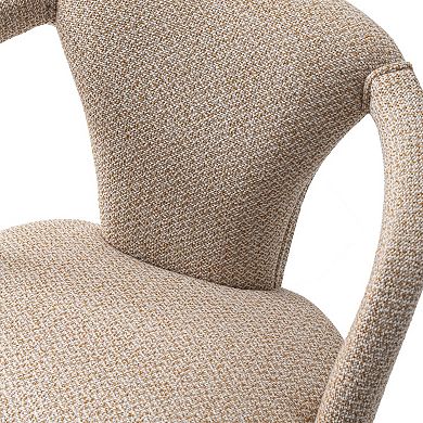 MANHATTAN COMFORT Palmer Modern Tweed Upholstered Dining Armchair (Set of 2)
