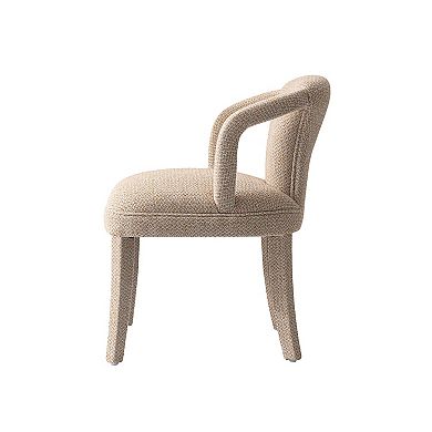 MANHATTAN COMFORT Palmer Modern Tweed Upholstered Dining Armchair (Set of 2)