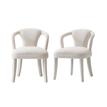 MANHATTAN COMFORT Palmer Modern Tweed Upholstered Dining Armchair (Set of 2)
