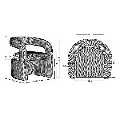 MANHATTAN COMFORT Corvette Modern Velvet Upholstered Dining Chair