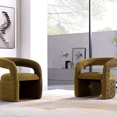 MANHATTAN COMFORT Corvette Modern Velvet Upholstered Dining Chair (Set of 2)