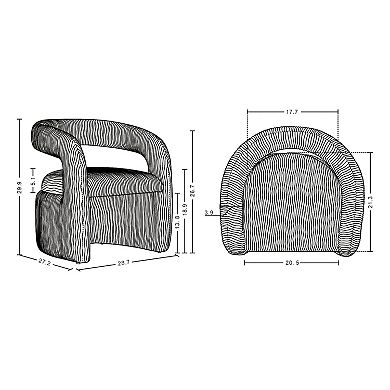 MANHATTAN COMFORT Corvette Modern Velvet Upholstered Dining Chair (Set of 2)