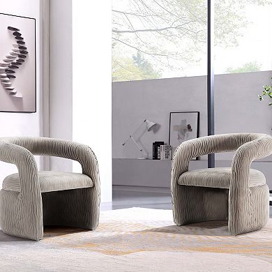MANHATTAN COMFORT Corvette Modern Velvet Upholstered Dining Chair (Set of 2)