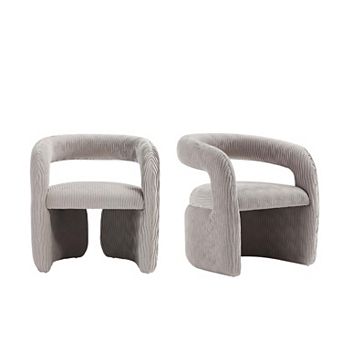 MANHATTAN COMFORT Corvette Modern Velvet Upholstered Dining Chair (Set of 2)