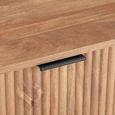 MANHATTAN COMFORT DUMBO 3-Drawer Dresser and 1-Drawer Nightstand with Tool-Free Assembly