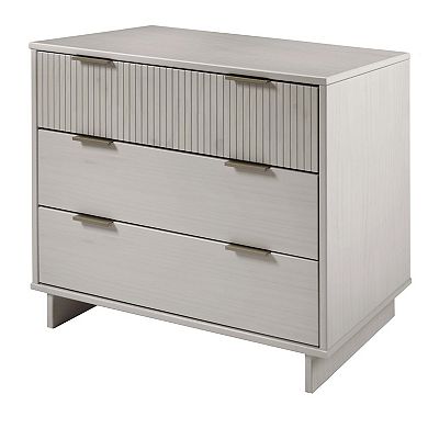 MANHATTAN COMFORT Granville 2-Piece Modern Solid Wood Tall Narrow and Standard Dresser Set