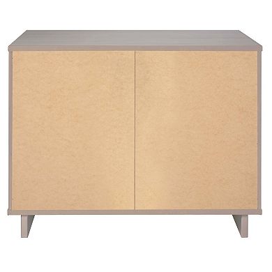 MANHATTAN COMFORT Granville 2-Piece Modern Solid Wood Tall Narrow and Standard Dresser Set