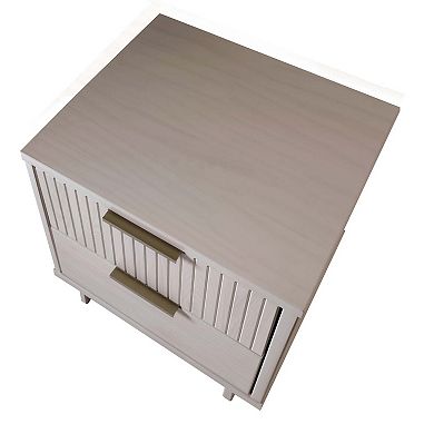 MANHATTAN COMFORT Granville 2-Piece Modern Solid Wood Standard Dresser and Nightstand Set