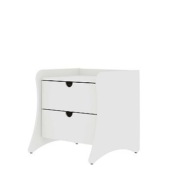 MANHATTAN COMFORT Coney 3-Piece Mid-Century Modern Dresser and Nightstand Set