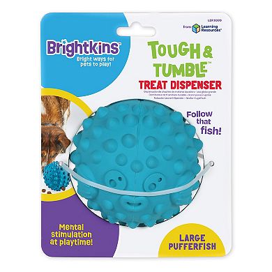 Brightkins Tough & Tumble Large Pufferfish Treat Dispenser