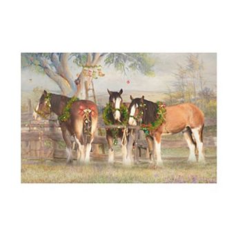Trudi Simmonds Christmas Trio Canvas Art