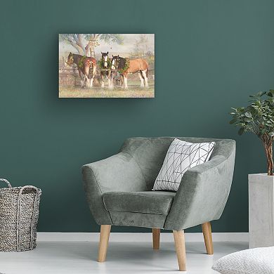Trudi Simmonds Christmas Trio Canvas Art