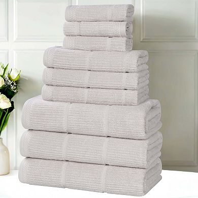 SUPERIOR Milo Smart Twist Cotton 9 Piece Absorbent Towel Set