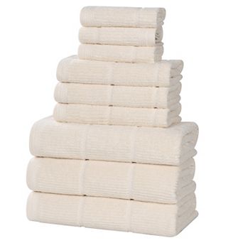 SUPERIOR Milo Smart Twist Cotton 9 pc Absorbent Towel Set