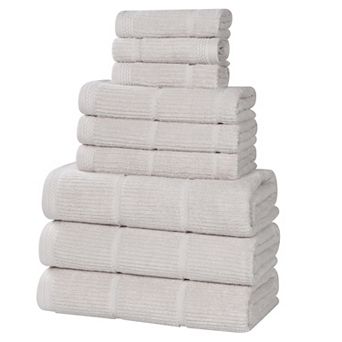 SUPERIOR Milo Smart Twist Cotton 9 pc Absorbent Towel Set