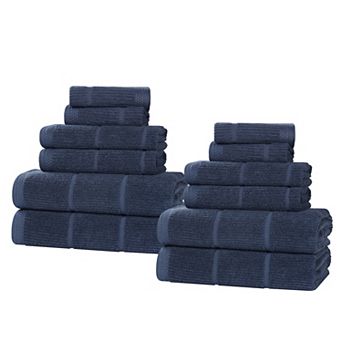 SUPERIOR Milo Smart Twist Cotton 12 pc Absorbent Towel Set