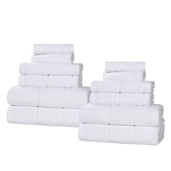 SUPERIOR Milo Smart Twist Cotton 12 pc Absorbent Towel Set
