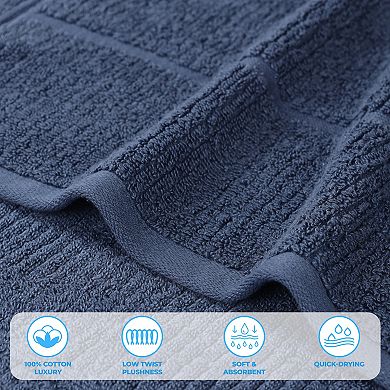 SUPERIOR Milo Smart Twist Cotton Absorbent Bath Sheets Set