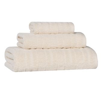 SUPERIOR Mika Smart Twist Cotton 3 pc Plush Absorbent Towel Set