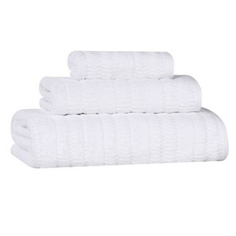 SUPERIOR Mika Smart Twist Cotton 3 pc Plush Absorbent Towel Set