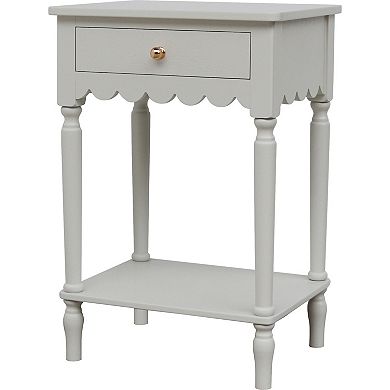 Nomad Home Scallop Side Table with Drawer