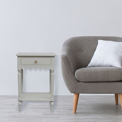 Nomad Home Scallop Side Table with Drawer