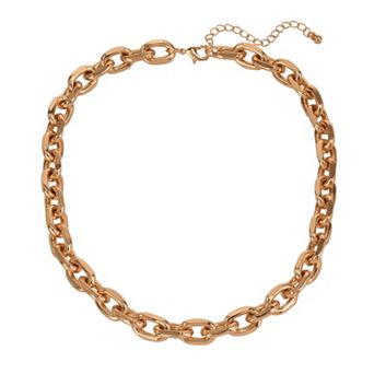 Women's Gold Tone Link Collar Necklace - Size: No Size