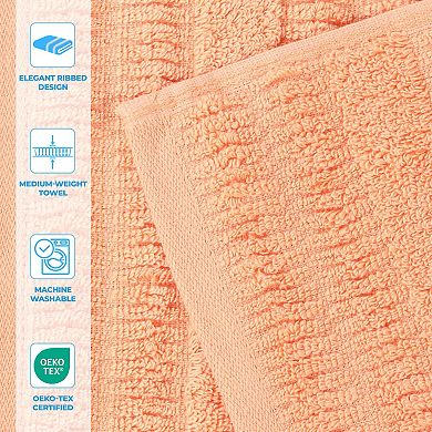 SUPERIOR Mika Smart Twist Cotton 6 Piece Plush Absorbent Towel Set