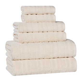 SUPERIOR Mika Smart Twist Cotton 6 pc Plush Absorbent Towel Set