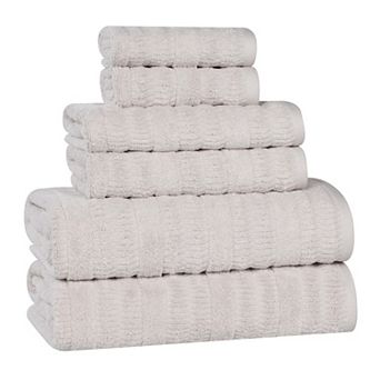 SUPERIOR Mika Smart Twist Cotton 6 pc Plush Absorbent Towel Set