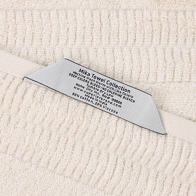 SUPERIOR Mika Smart Twist Cotton 8 Piece Plush Absorbent Towel Set