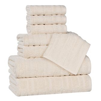 SUPERIOR Mika Smart Twist Cotton 8 pc Plush Absorbent Towel Set