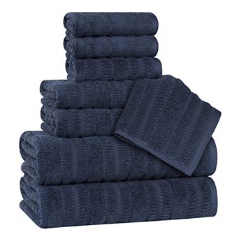 SUPERIOR Mika Smart Twist Cotton 8 pc Plush Absorbent Towel Set