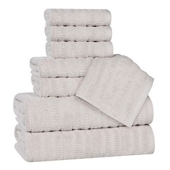 SUPERIOR Mika Smart Twist Cotton 8 pc Plush Absorbent Towel Set