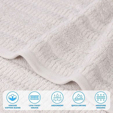 SUPERIOR Mika Smart Twist Cotton 9 Piece Plush Absorbent Towel Set