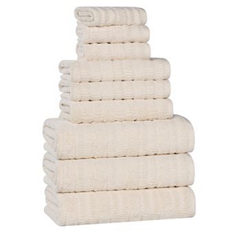 SUPERIOR Mika Smart Twist Cotton 9 pc Plush Absorbent Towel Set