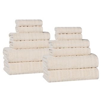 SUPERIOR Mika Smart Twist Cotton 12 pc Plush Absorbent Towel Set