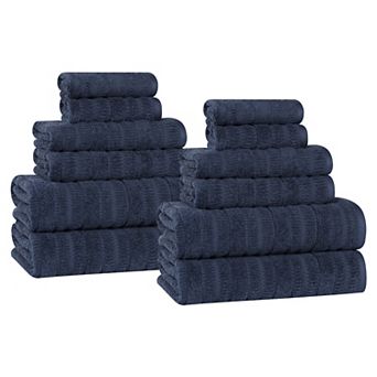 SUPERIOR Mika Smart Twist Cotton 12 pc Plush Absorbent Towel Set