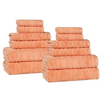 SUPERIOR Mika Smart Twist Cotton 12 pc Plush Absorbent Towel Set