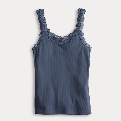 Juniors' SO® Lace Trim Cami