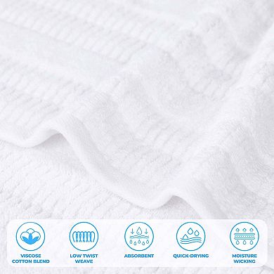 SUPERIOR Mika Smart Twist Cotton Plush Absorbent Hand Towel Set