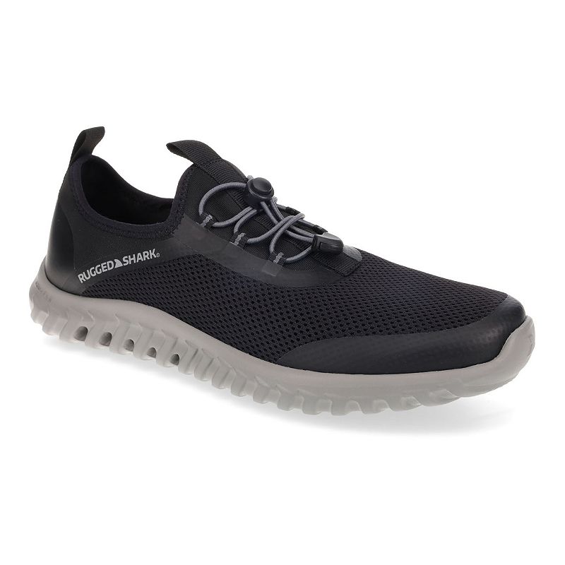 Rugged Shark Surge Men's Lace-Up Water Shoes, Size: 13, Black