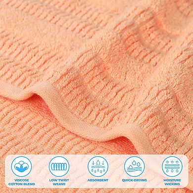 SUPERIOR Mika Smart Twist Cotton Plush Absorbent Bath Towel Set