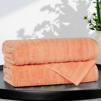 SUPERIOR Mika Smart Twist Cotton Plush Absorbent Bath Towel Set